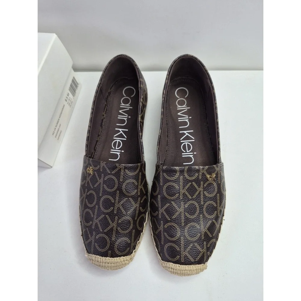 CALVIN KLEIN Women's Vez‎ CK Monogram Espadrilles Size 8.5 M